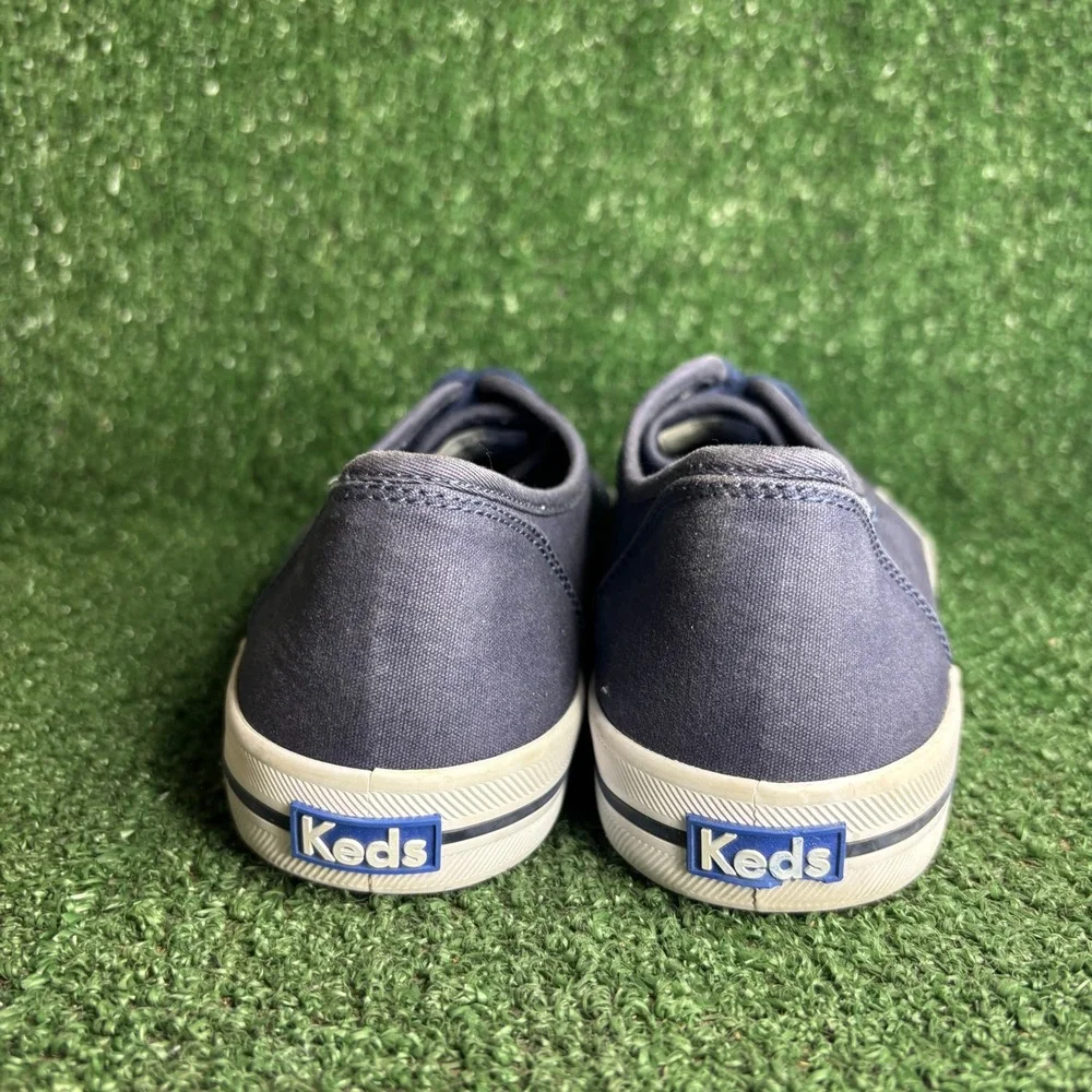 Keds Kickstart Canvas Low Top Lace Up Casual Comfort Sneakers Navy Womens Sz 11